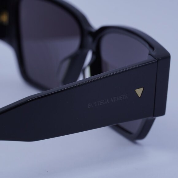 Bottega Veneta BV1285S 001 Sunglasses Black Square Frame, Grey Lenses main image 9